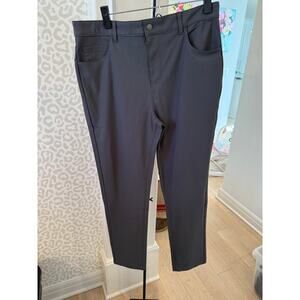 Fabletics Men's Gray Don Trouser Flat Front Golf Pant Size 34 x 30